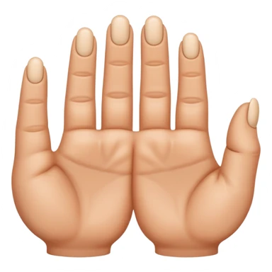 U shape fingers emoji create sticker