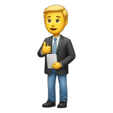 un iphone qui tient un humain dans sa main sticker