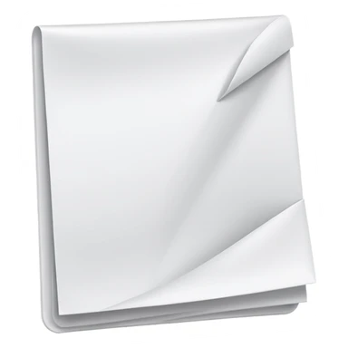 document emoji, simple white paper with a folded corner sticker