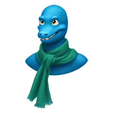blue neck scarf, Aligator surfing sticker