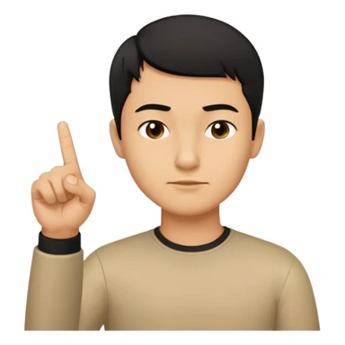 hombre con dedo diciendo no sticker