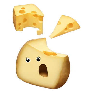 Potato kissing a piece of cheese sticker