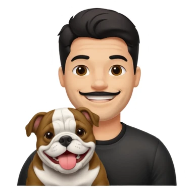 hombre médico de color de tez negra que sostiene un bulldog francés blanco sticker