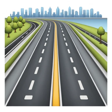 city roadway with lanes sticker