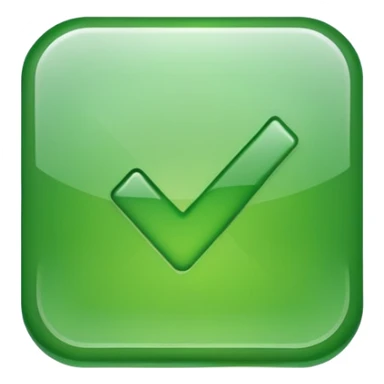 check mark button green square sticker
