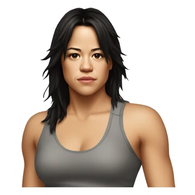 michelle rodriguez serious wearing tank top sticker