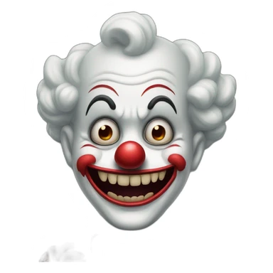 horror happy clown sticker