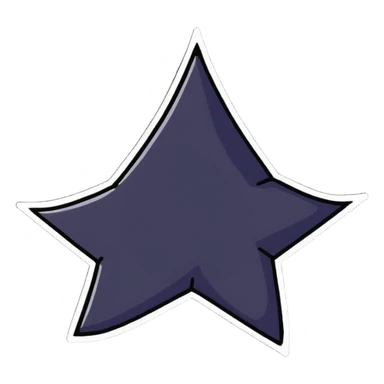 creative sparkle with different fabric patterns on each point, multi-textured star shape sticker