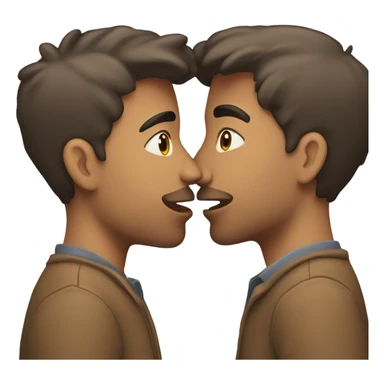 guys kissing sticker
