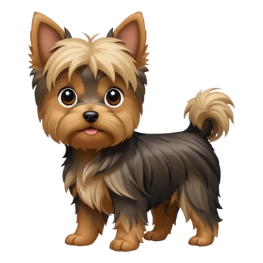 a full body of cute yorkshire terrier sticker