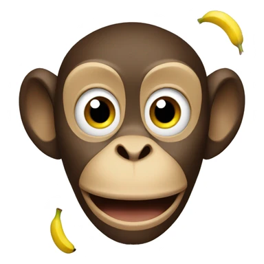 Monkey with a banana sticker