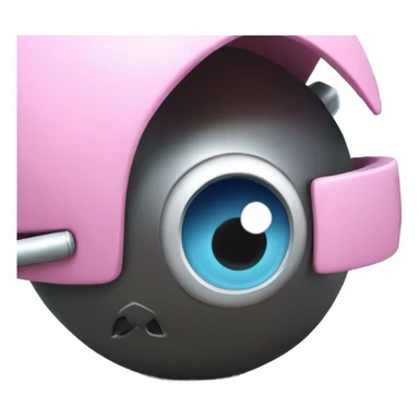 cute eyes Kirby Metal ball with on 4 car wheels  sticker