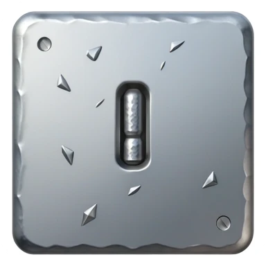 small, fat wall nail with a hammered look sticker