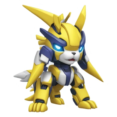 Renamon-Zeraora-Metabee-Medabot-Mecha sticker