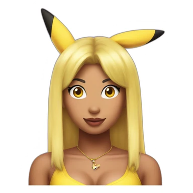 Pikachu and Nicki minaj sticker