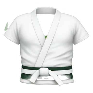 Green belt with white gi  sticker