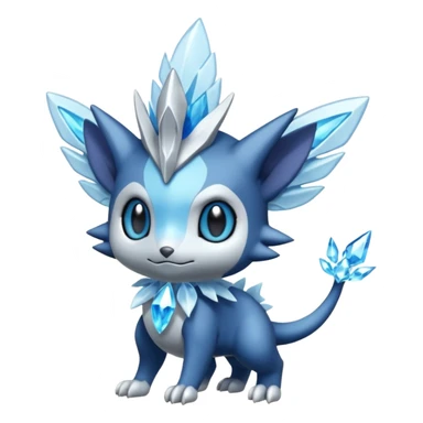 Elemental dark dusky mechanical frosty fairy-like fantasy epic rare Glalie-Sneasel-Togetic-Pokémon-Fakémon-hybrid-creature sticker