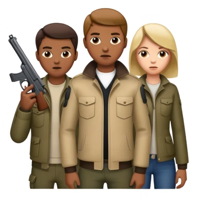 Gang with gun sticker