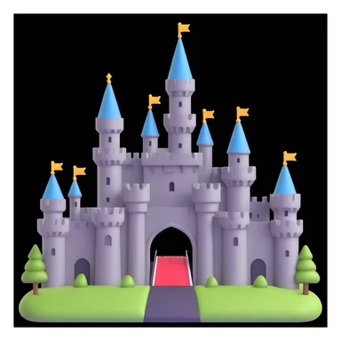 king and queen, castle background sticker
