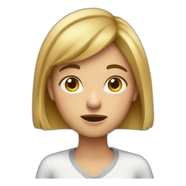 girl speaking blah blah blah sticker