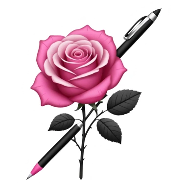 crée moi une feuille blanche genre une liste avex des traie noir avec un stylo de couleur dégradé rose foncé sticker