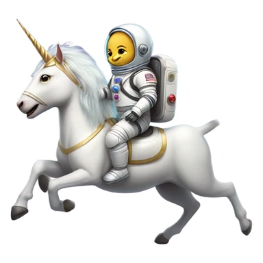 cat astronaut on a unicorn sticker