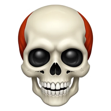 A scary skull sticker