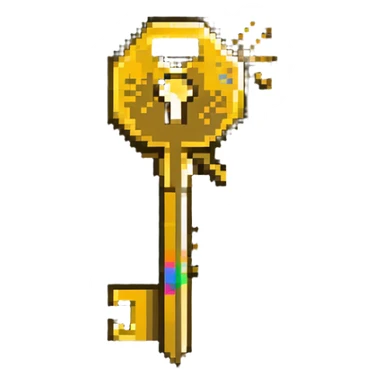 Elite member access key with aura effect and special markings sticker