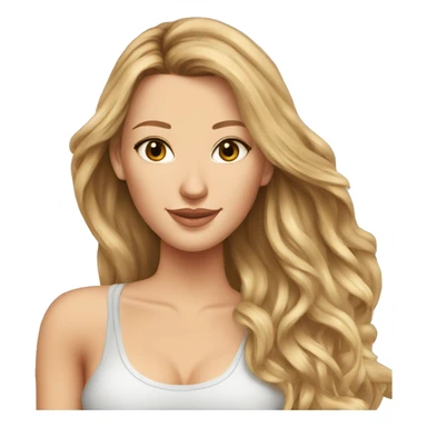 blake lively cartoon wearing tank top sticker