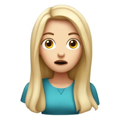 Shocked basic white girl sticker