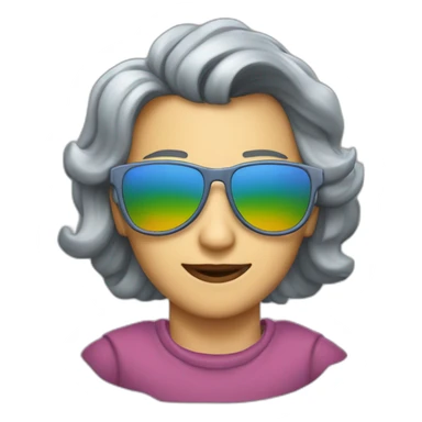 jean lasalle sur un arc-en-ciel sticker