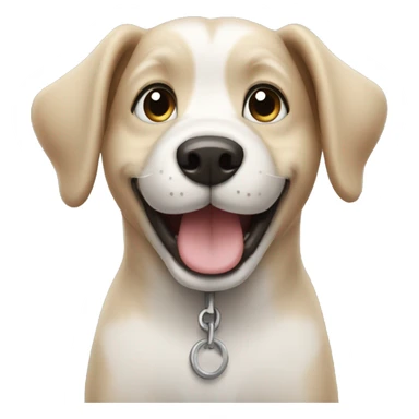 A cute dog waving hello sticker