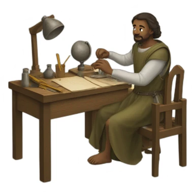 medieval innovator at work sticker
