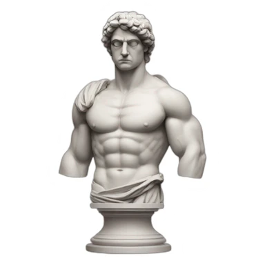 Greek statue with muscles sticker