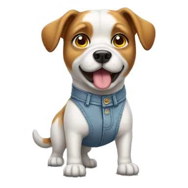 dog wearing pants sticker