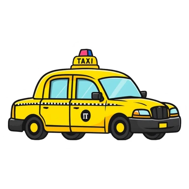 yellow New York taxi cab sticker
