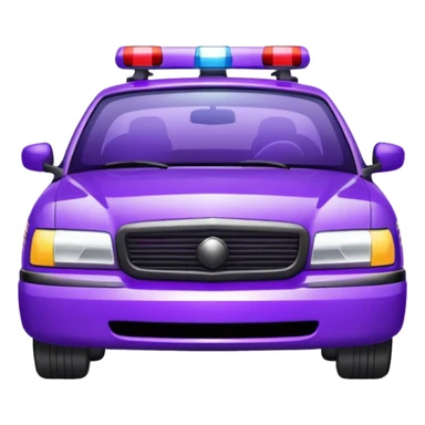 glitter purple police car light sticker