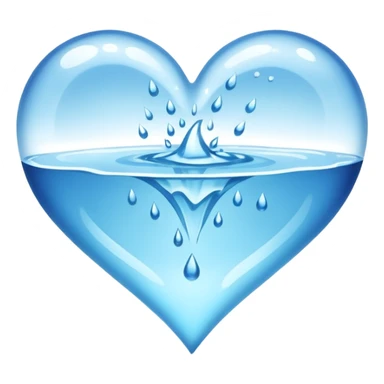A heart made of water sticker