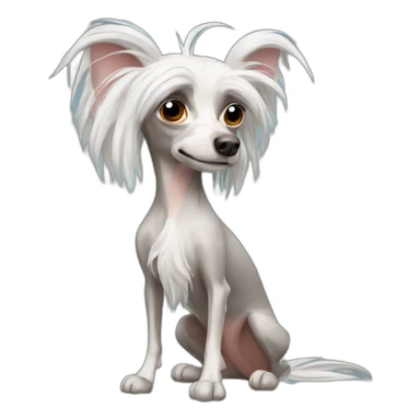 Chinese Crested dizzy sticker