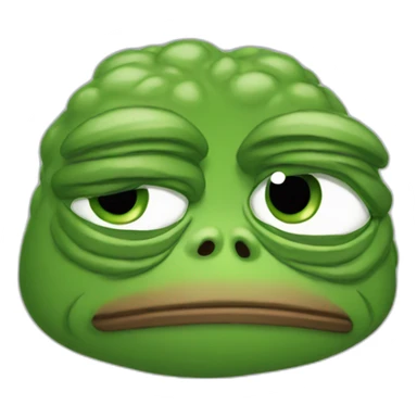 Pepe feeling sad sticker