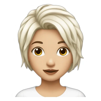 Aora fille cheveux blanc sticker