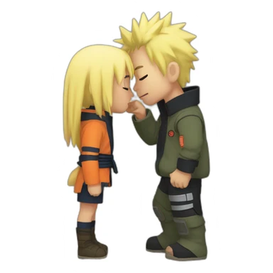 Naruto kissing the rock sticker