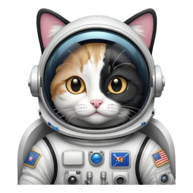tuxedo cat Astronaut sticker