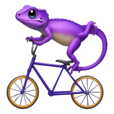 Purple lizard on a unicycle sticker