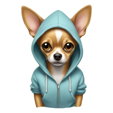 Chihuahua wearing a hoodie sticker