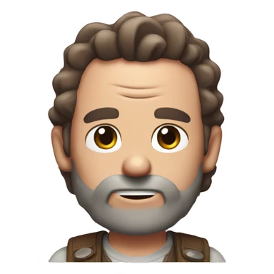 Rick grimes with a pink bow on his head  sticker