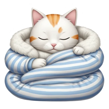 sleeping cat in pjs sticker
