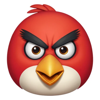 Angry brid emoji red sticker
