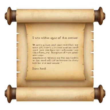 Scroll with quote sticker