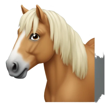 Horse, Short mane, Haflinger  sticker